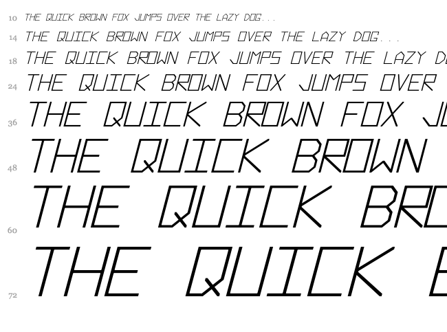 Hyperspace font waterfall